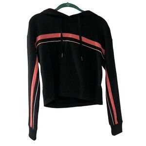 Aeropostale black striped hooded top.  Size XS.  NWT